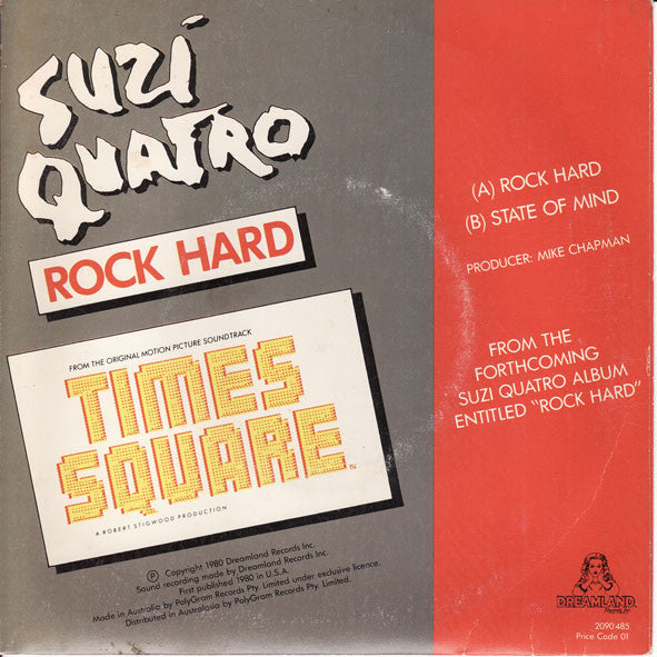 Suzi Quatro – Rock Hard 7" vinyl record, image 4 of 4