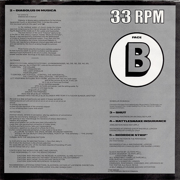 Foetus – Bedrock 12" vinyl record, image 4 of 6