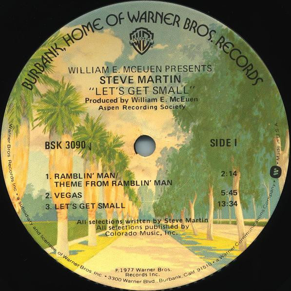 Steve Martin – Let's Get Small LP vinyl record, image 4 of 9