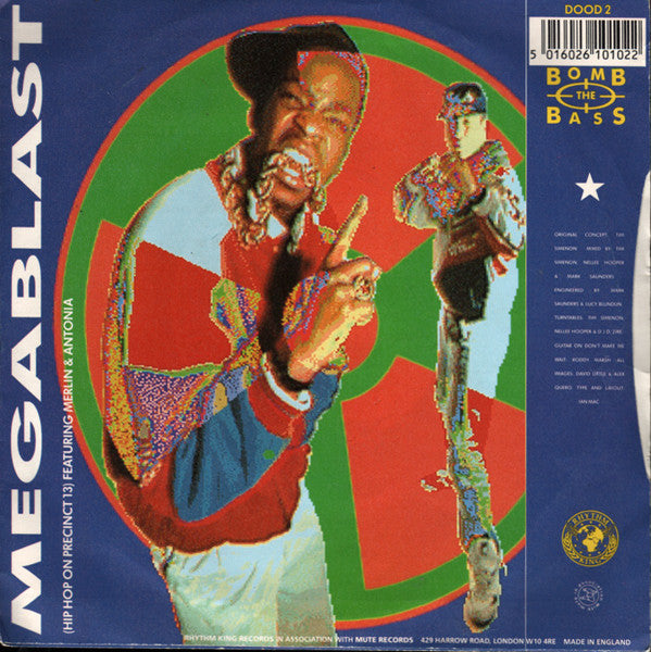 Bomb The Bass – Don't Make Me Wait / Megablast 7" vinyl record, image 2 of 4
