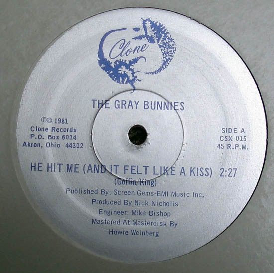 The Gray Bunnies – He Hit Me (And It Felt Like A Kiss) / Cigarette 12" vinyl record, image 1 of 2