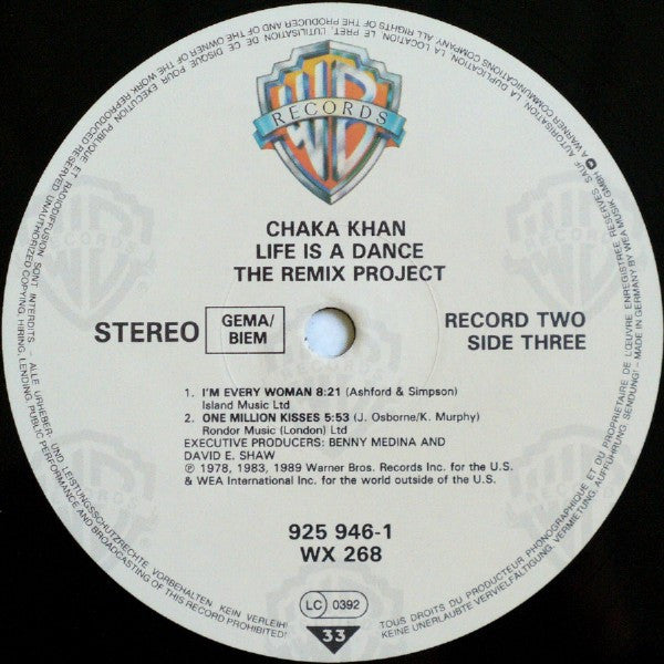 Chaka Khan – Life Is A Dance - The Remix Project (2xLP) LP vinyl record, image 5 of 10