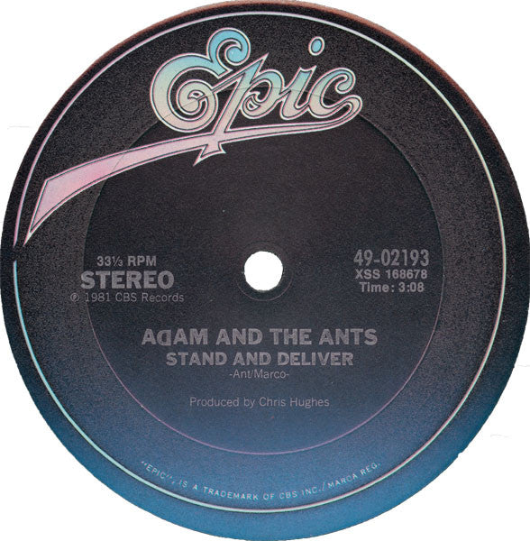 Adam And The Ants – Stand & Deliver! 12" vinyl record, image 3 of 4