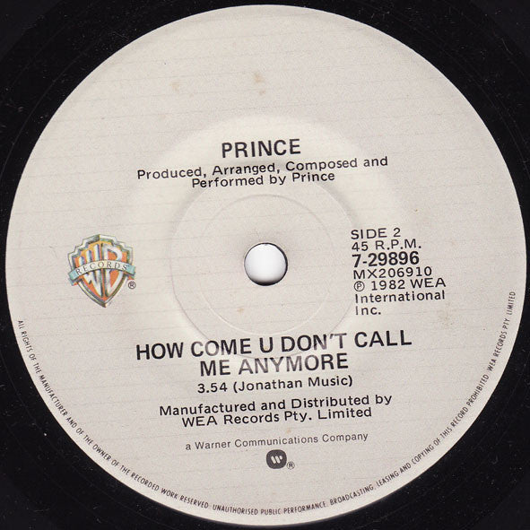 Prince – 1999 7" vinyl record, image 2 of 3