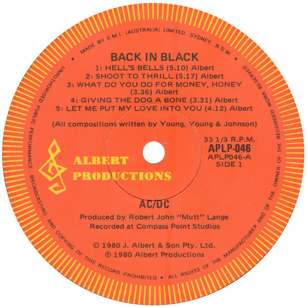 AC/DC – Back In Black LP vinyl record, image 3 of 7
