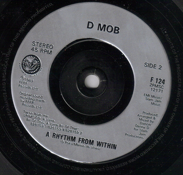 D Mob – Put Your Hands Together 7" vinyl record, image 4 of 4