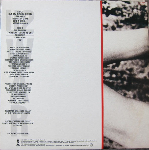 U2 – War LP vinyl record, image 3 of 10