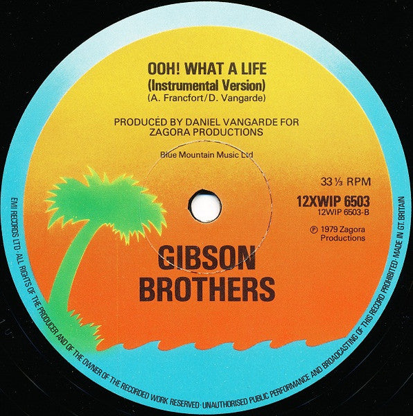 Gibson Brothers – Ooh! What A Life... 12" vinyl record, image 4 of 4