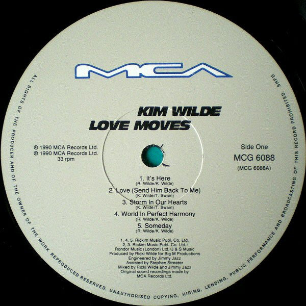 Kim Wilde – Love Moves LP vinyl record, image 5 of 6