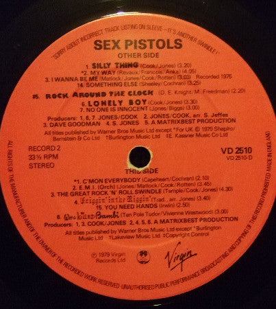 Sex Pistols – The Great Rock 'N' Roll Swindle (2xLP) LP vinyl record, image 8 of 10