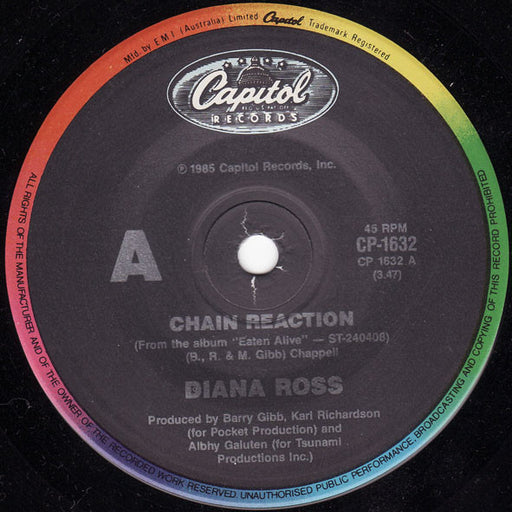 Diana Ross – Chain Reaction 7" vinyl record, image 1 of 2