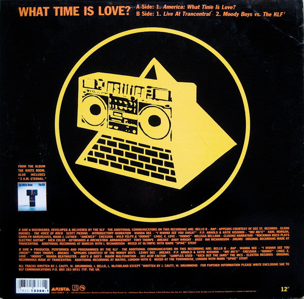 The KLF – What Time Is Love? 12" vinyl record, image 2 of 4