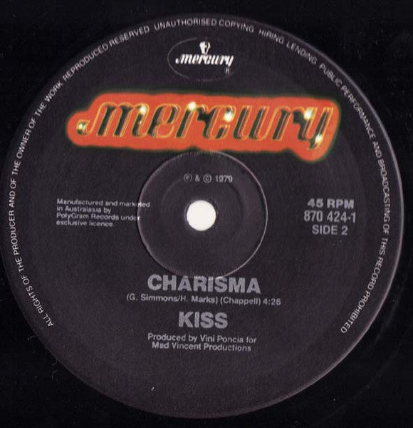 Kiss – I Was Made For Lovin' You 12" vinyl record, image 3 of 3