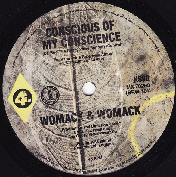 Womack & Womack – Teardrops 7" vinyl record, image 2 of 2