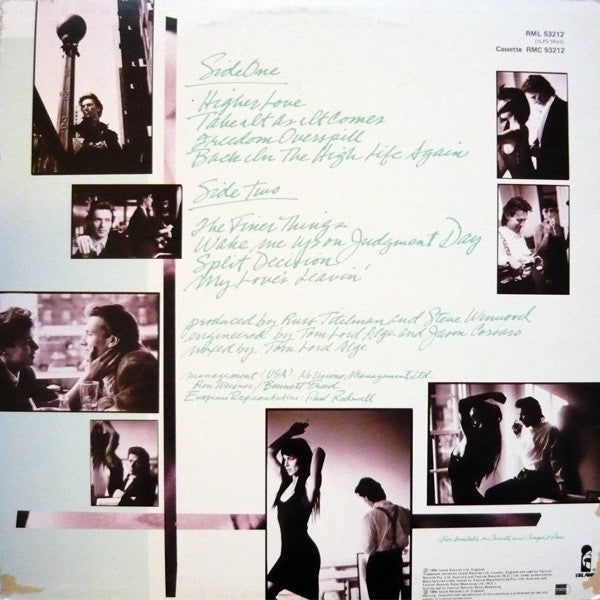 Steve Winwood – Back In The High Life LP vinyl record, image 2 of 4