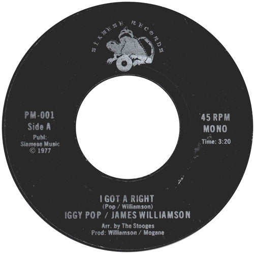Iggy Pop, The Stooges – I Got A Right (Original Version) 7" vinyl record, image 3 of 5