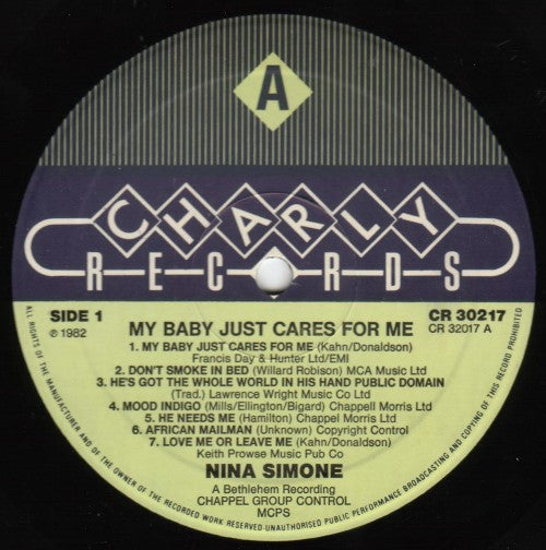 Nina Simone – My Baby Just Cares For Me LP vinyl record, image 3 of 4