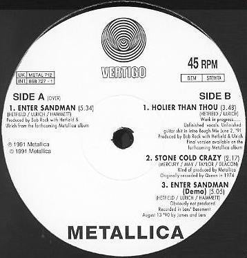 Metallica – Enter Sandman 12" vinyl record, image 5 of 5