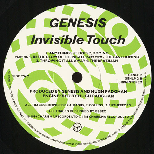 Genesis – Invisible Touch LP vinyl record, image 4 of 8