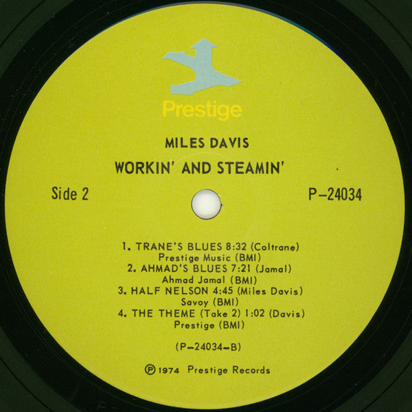 Miles Davis – Workin' And Steamin' LP vinyl record, image 6 of 8