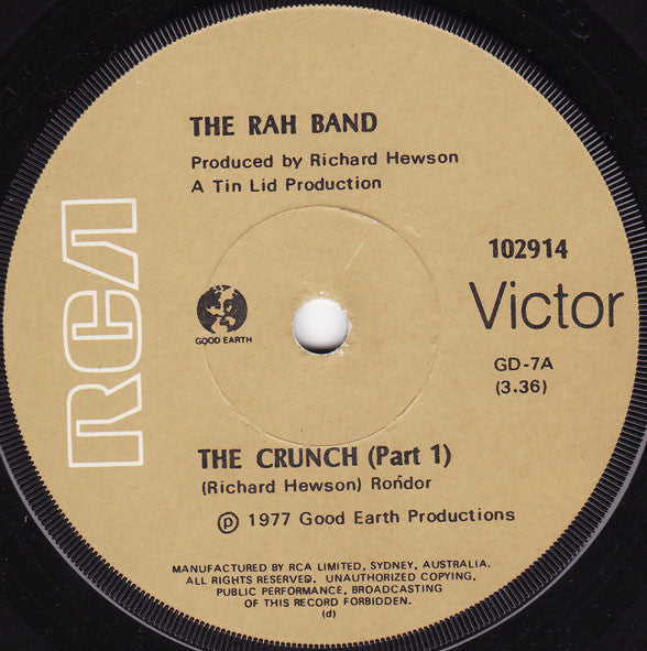 Rah Band – The Crunch (Part 1) 7" vinyl record