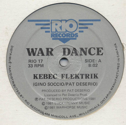 Kebekelektrik – War Dance 12" vinyl record