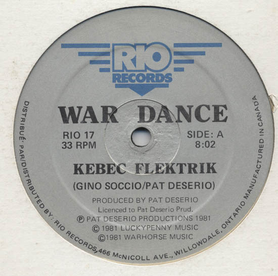 Kebekelektrik – War Dance 12" vinyl record