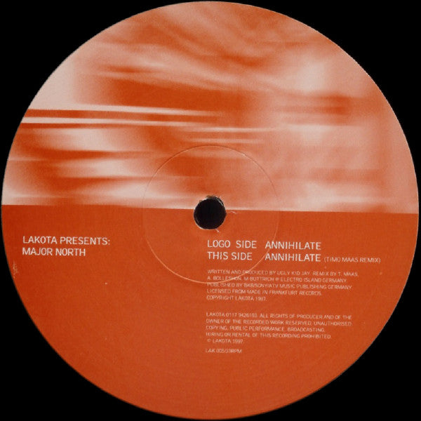 Major North – Annihilate 12" vinyl record, image 1 of 2