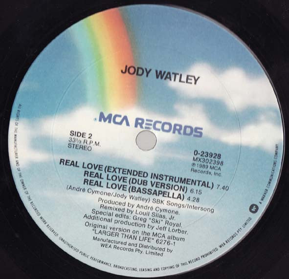 Jody Watley – Real Love 12" vinyl record, image 3 of 4