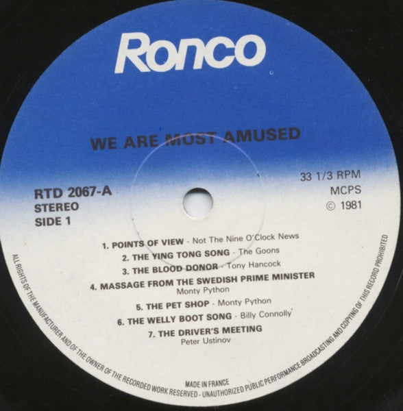 Various – We Are Most Amused: The Very Best Of British Comedy (2xLP) LP vinyl record, image 5 of 8