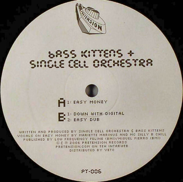Bass Kittens, Single Cell Orchestra – Easy Money 12" vinyl record, image 1 of 2
