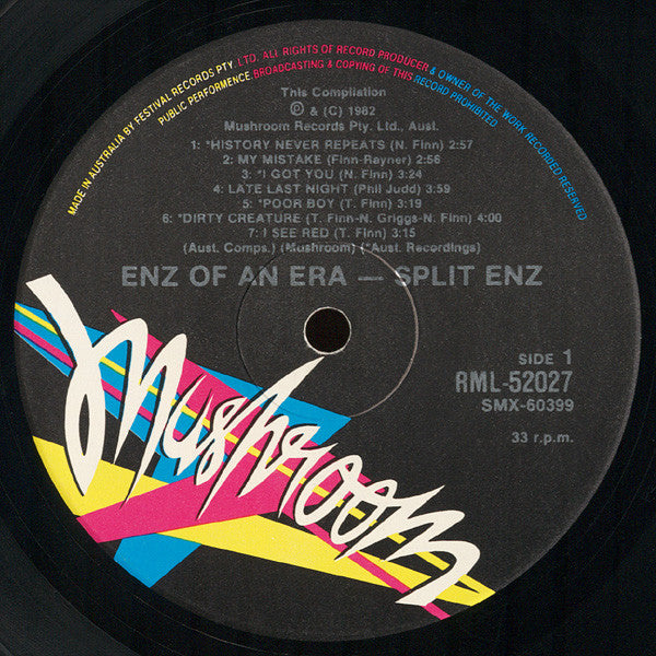 Split Enz – Enz Of An Era LP vinyl record, image 3 of 7