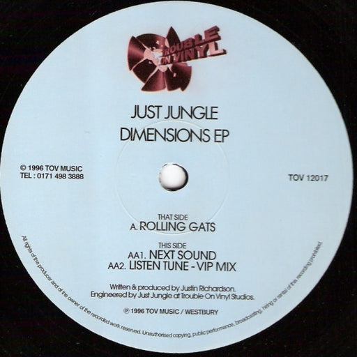 Just Jungle – Dimensions EP 12" vinyl record, image 1 of 2