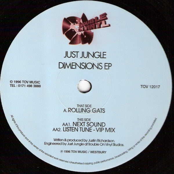 Just Jungle – Dimensions EP 12" vinyl record, image 1 of 2