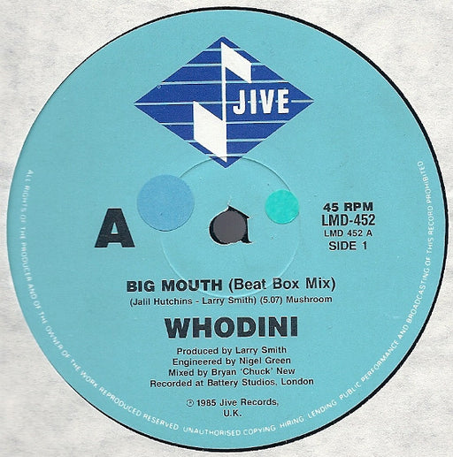 Whodini – Big Mouth 12" vinyl record, image 1 of 2