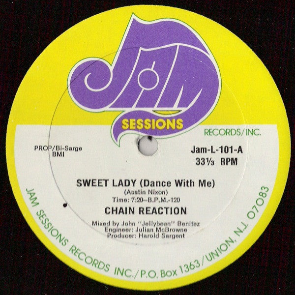 Chain Reaction – Sweet Lady (Dance With Me) 12" vinyl record, image 1 of 2