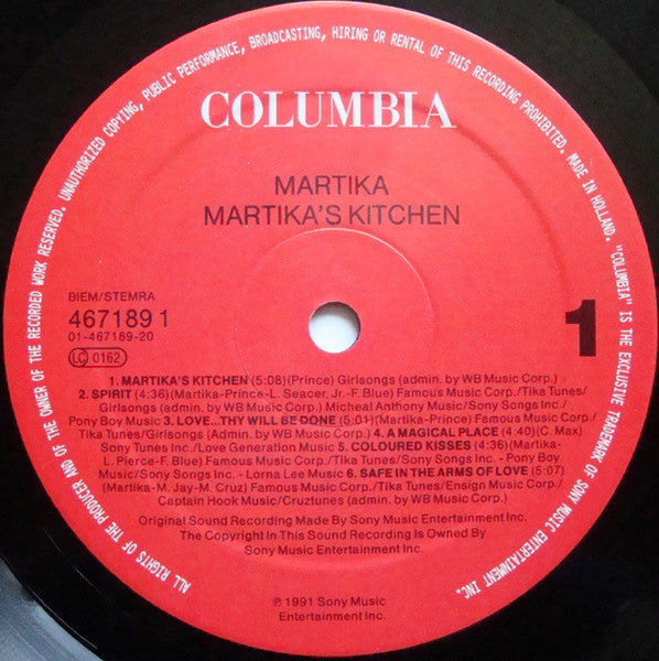 Martika – Martika's Kitchen LP vinyl record, image 3 of 10