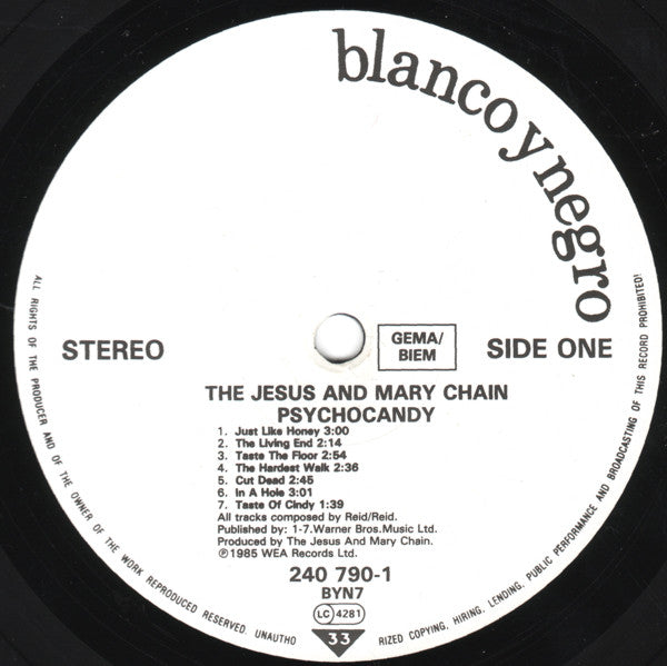 The Jesus And Mary Chain – Psychocandy LP vinyl record, image 3 of 7