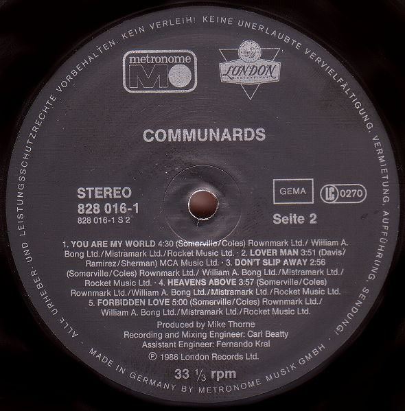 The Communards – Communards LP vinyl record, image 4 of 9