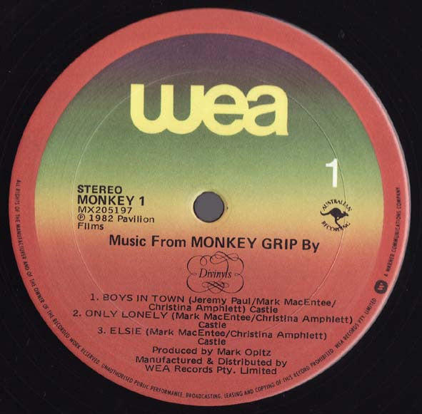 Divinyls – Music From Monkey Grip 12" vinyl record, image 3 of 5