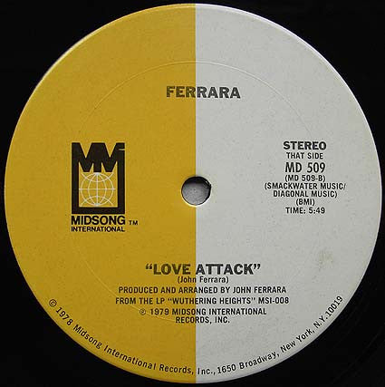 Ferrara – Shake It Baby Love / Love Attack 12" vinyl record, image 2 of 4