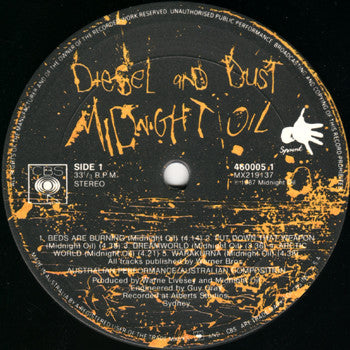 Midnight Oil – Diesel And Dust LP vinyl record, image 8 of 9