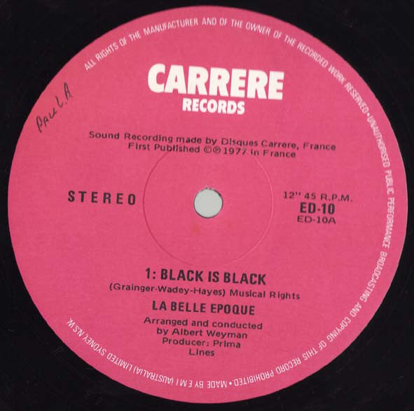 Belle Epoque – Black Is Black
