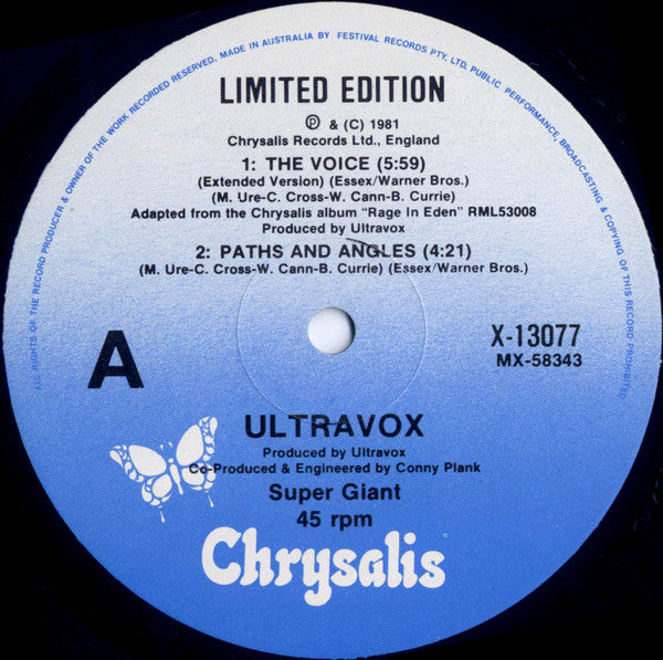 Ultravox – The Voice 12" vinyl record, image 2 of 4