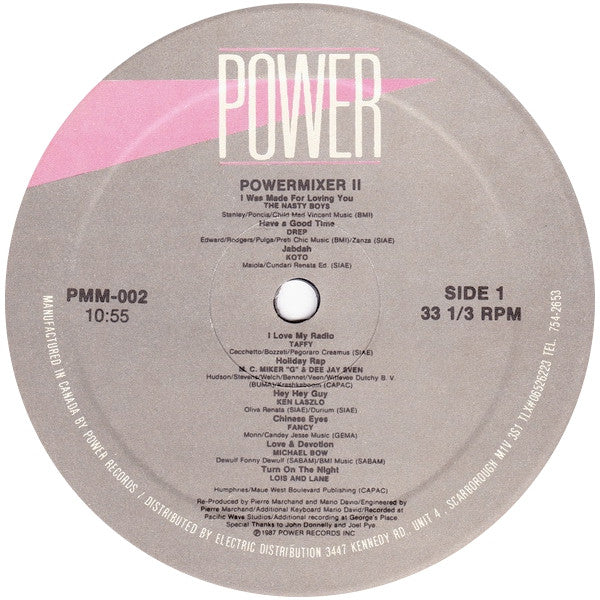 Various, Tapps – Powermixer II / The Tapps Medley 12" vinyl record, image 1 of 3