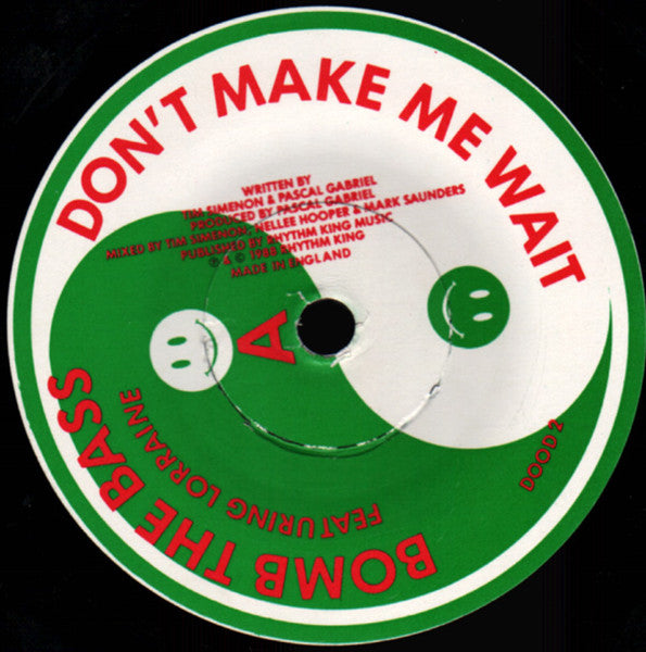 Bomb The Bass – Don't Make Me Wait / Megablast 7" vinyl record, image 3 of 4