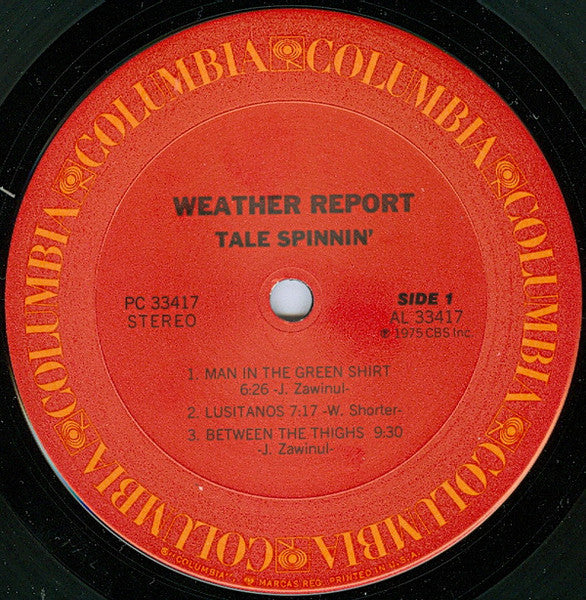 Weather Report – Tale Spinnin' LP vinyl record, image 3 of 7