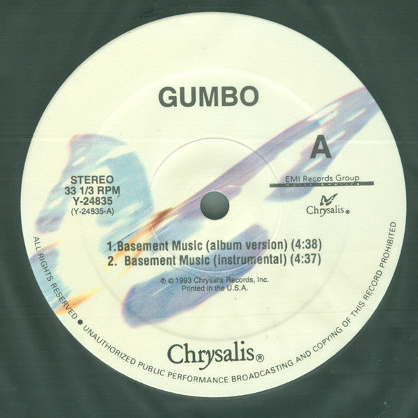 Gumbo – Basement Music 12" vinyl record, image 2 of 3