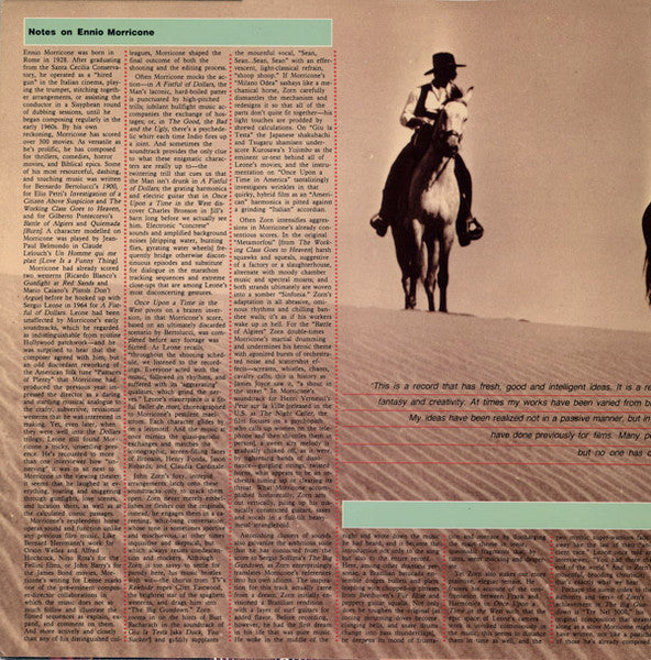 John Zorn, Ennio Morricone – The Big Gundown LP vinyl record, image 2 of 7