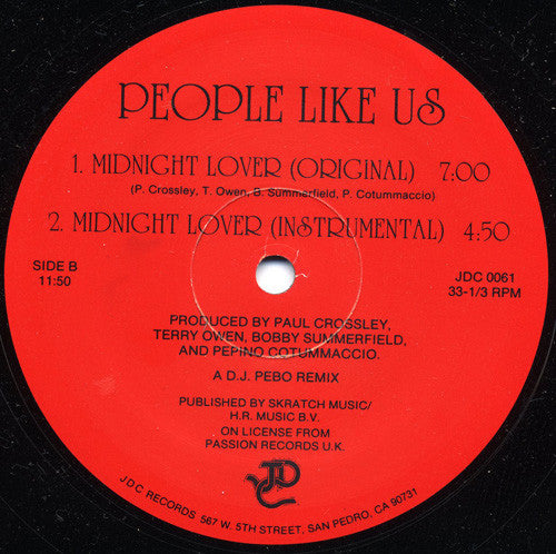 People Like Us – Midnight Lover 12" vinyl record, image 2 of 2